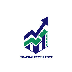 Stylized Graph with Arrow and Bars.