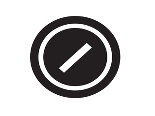 A striking and clear black error warning circle icon silhouette