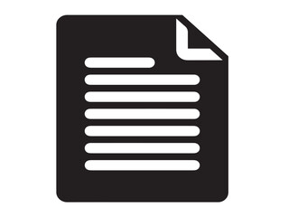A beautiful and detailed black multi page document icon silhouette
