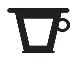 A simple and effective black filtering tool icon silhouette vector