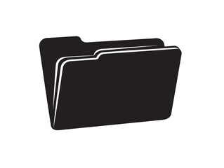 A beautiful and functional black document folder silhouette graphic