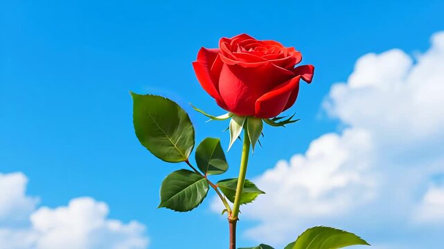 RedRoseAgainstBlueSky