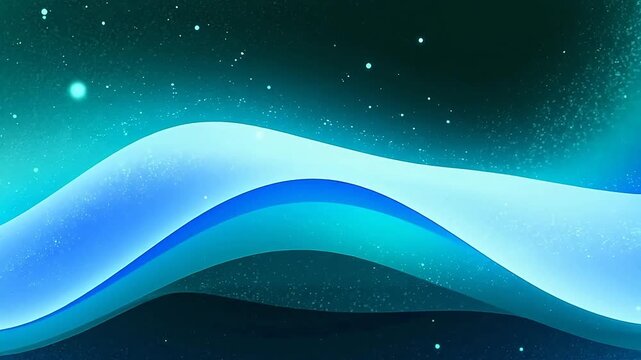 BlueWaveonDarkGreenGradientBackground
