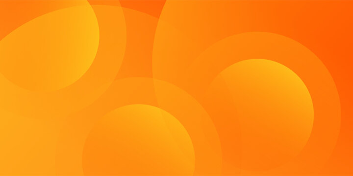 Abstract orange background with circles. Vector illustration - Powered by Adobe