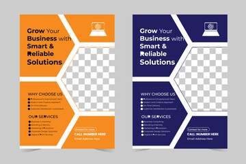 Modern Business Flyer Template for Smart Corporate Solutions