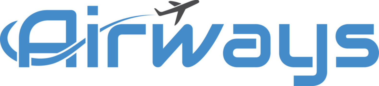 airways airplane logo modern aviation brand vector illustration