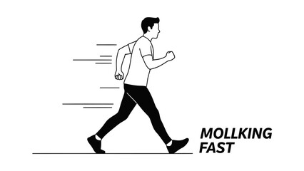 Mollking fast illustration