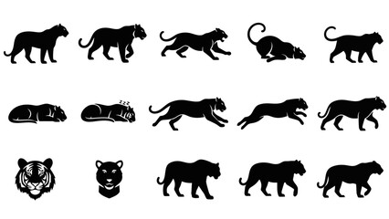 Black panther silhouettes collection