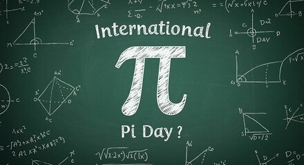 International Pi Day Celebration Chalkboard