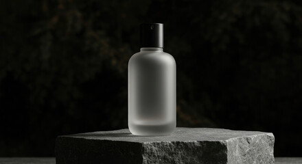 Masculine Beauty Product Mockup With Dark Luxury Concept.