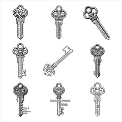 Intricate Motivational Key Art Unlock Potential 2026 Monochrome