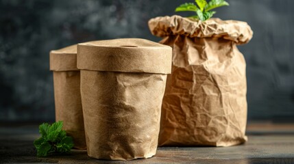 Eco friendly biodegradable paper tableware and packaging for sustainable zero waste solutions