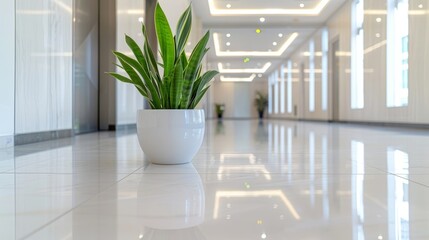 Bright and airy office environment  modern blurred background for banners, posters, and websites