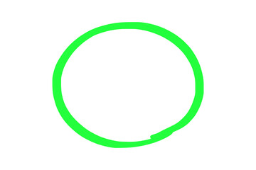 緑色の手書きサークル柄のグラフィックイメージ