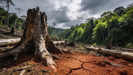Environmental contrast between cleared area and intact forest edge