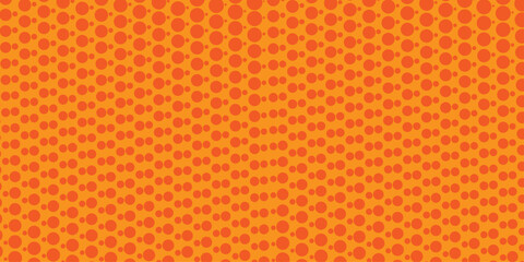 Fototapeta premium Abstract halftone background. Dots halftone orange color pattern gradient texture with technology digital background. Cartoon halftone retro pattern. Abstract template design for poster, card .