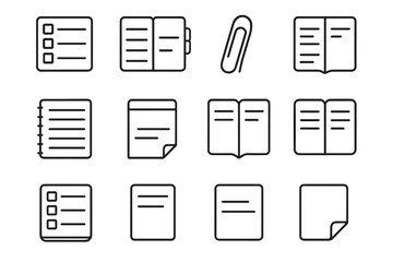 Breakdown corner icon checklist view vector functional ruled memo tabbed clip planner
