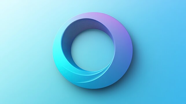 Modern design shows circular shape with gradient colors, set against a blue background with smooth transitions - Powered by Adobe