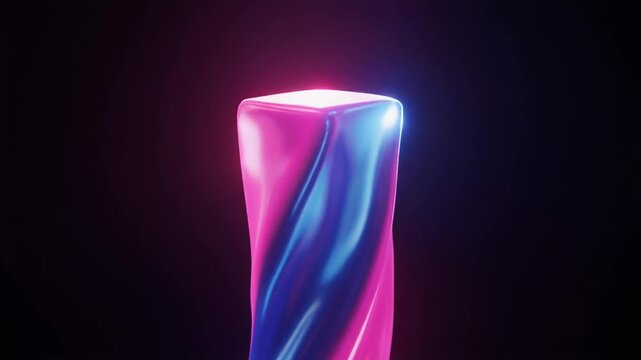 Exclusive World Cancer Day cinematic visual featuring a monolithic pink and blue awareness ribbon in a bold modern style.