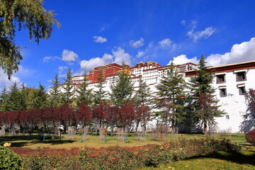 view of the Potala Palace in Tibet, China