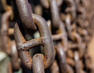 Single rusted bolt on steel beam minimal industrial composition