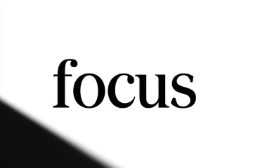 Focus black white typography minimal bold contrast text centered concept Calm energy flows as focus black white typography minimal bold contrast text centered sit clean backdrop, sharp clarity