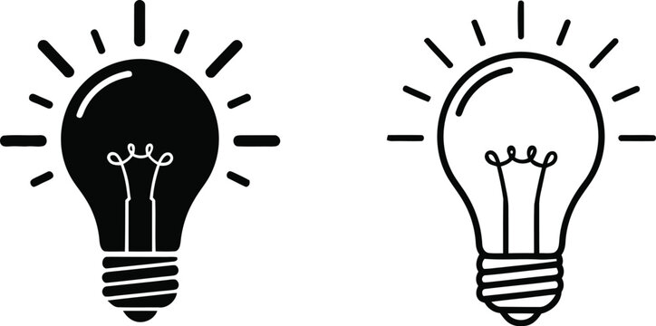 Two Contrasting Light Bulbs Representing Different Ideas and Perspectives