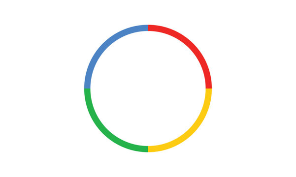 Google Customer Review Feedback Colorful Circle Frame Icon. Google Customer Review Business Colorful Round Icon. vector illustration eps file. 
