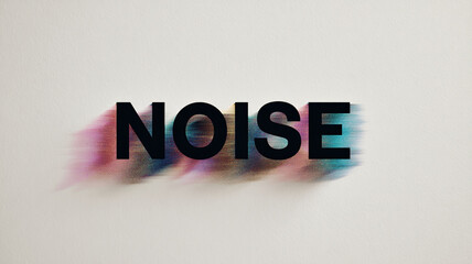 Noise abstract typography word glitch bold motion blur gradient color startle energy noise abstract typography word glitch bold motion blur gradient color streak smear pastel neon minimal wall