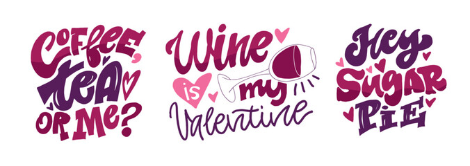 Valentine's Day core. Hand drawn doodle lettering quote about Love. Lettering for t-shirt design, mug print, bag print, clothes fashion. 100% hand drawn vector image.
