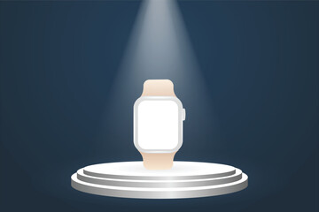 Smartwatch on Pedestal with Spotlight