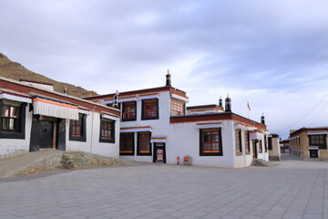 inside the Tashilhunpo Monastery in Shigatse, Tibet, China