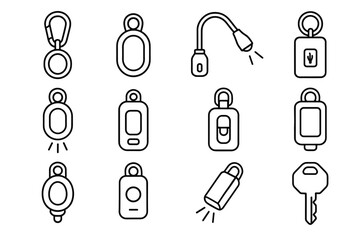 Panel vector port key flashlight detail clip button lens ring icon flexible