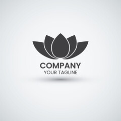Minimalist Lotus Flower Logo for Spa Wellness and Meditation Center
