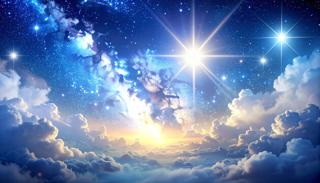 beautiful background of the night sky with stars - Powered by Adobe