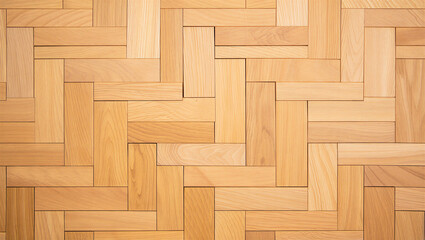 Wooden parquet flooring pattern with interlocking strips