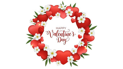 Happy valentine's day heart wreath