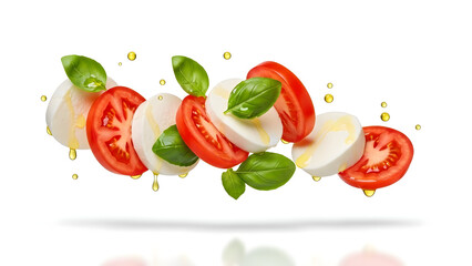 Fresh caprese salad ingredients