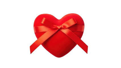 Red heart with bow