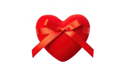Red heart with bow