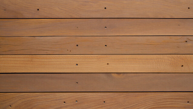 Brown wooden wall with horizontal planks and nail holes