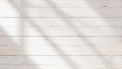 Soft beige wooden plank background with blurred diagonal shadows