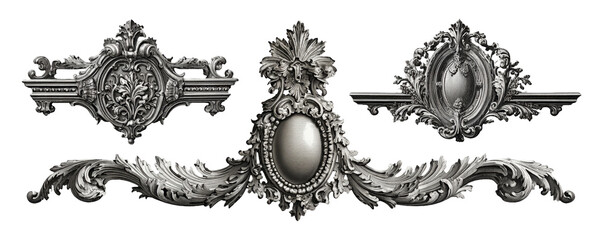 Elegant Decorative Art Pieces with Intricate Design Elements for Illustrations