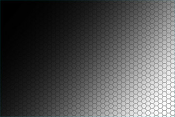 Abstract Grey Hexagon Grid with Gradient Effect