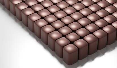 Abstract background, squares, glossy, wallpaper, 3D illustration.