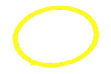 黄色の手書きサークル柄のグラフィックイメージ