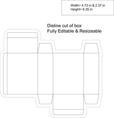 Editable Box Template with Dimensions packaging