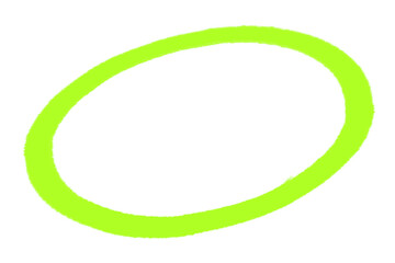 黄緑色の手書きサークル柄のグラフィックイメージ