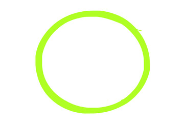 黄緑色の手書きサークル柄のグラフィックイメージ