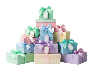 Colorful stack of gift boxes